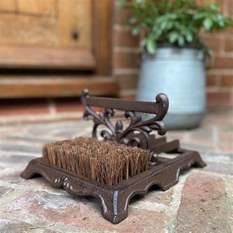 Victorian Style Cast Iron Ornate Boot Scraper And Brush L Garden Selections