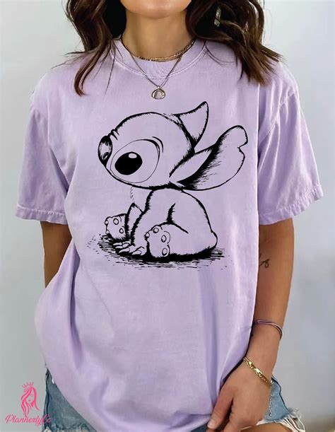 Disney Stitch Sketch Portrait Comfort Colors Shirt Cute Lilo And Stitch Shirt Disney Matching