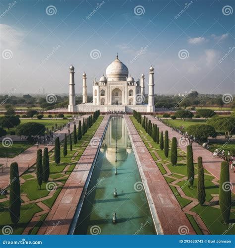 Taj mahal india from drone stock image. Image of palace - 292630743