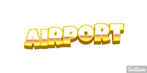 Airport Word Animated GIF Logo Designs