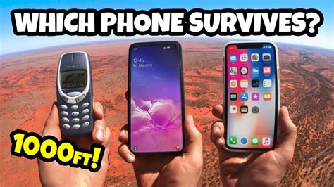 1000 Ft Drop Test Iphone 11 Vs Samsung S10 Vs Nokia 3310 Youtube