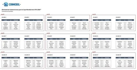 Fixture De Brasil Y Calendario Completo Por Eliminatorias