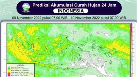 Prakiraan Hujan Di Indonesia Rabu November Bmkg Sebagian Bali