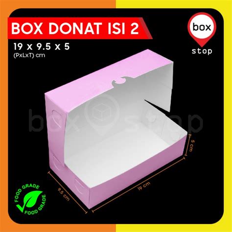 Jual Box Donat Kotak Donat Dus Donat Donut Pink Isi Pcs