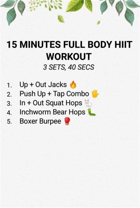 15 Mins Full Body Hiit Workout