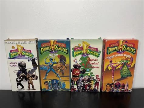 LOT VHS MIGHTY Morphin Power Rangers 4 Cassettes Saban Entertainment