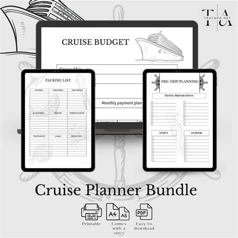 Digital Cruise Planner Cruise Journal Printable Planner Itinerary Template Travel Itinerary