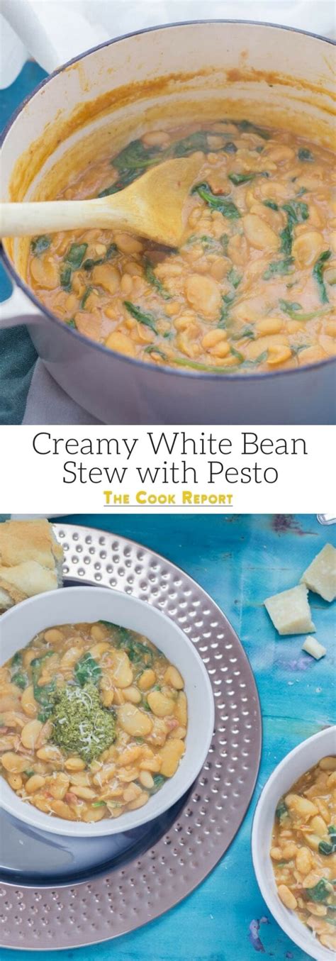 Creamy White Bean Stew With Pesto The Cook Report