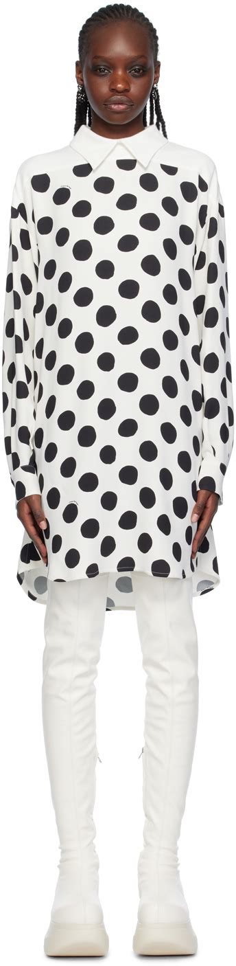 White Polka Dot Minidress By Marni On Sale