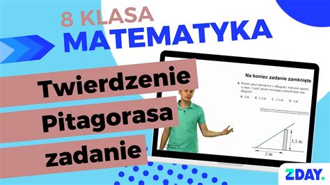 Twierdzenie Pitagorasa Zadanie Matematyka Klasa Youtube