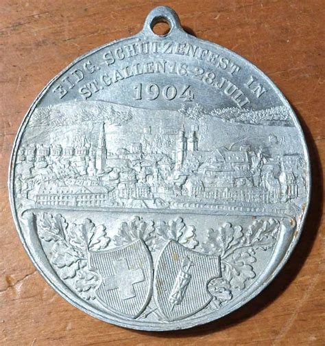 Schützenmedaille Eidg Schützenfest St Gallen 1904 Kaufen auf Ricardo