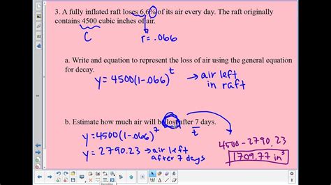 Unit 6 Notes 4 Exponential Decay Youtube