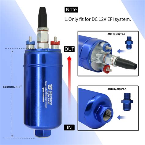 External Inline Electric Fuel Pump High Flow 300lph