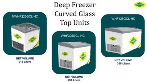 Small Western Curved Glass Top Deep Freezer Nwhf Gcl Hc At Rs