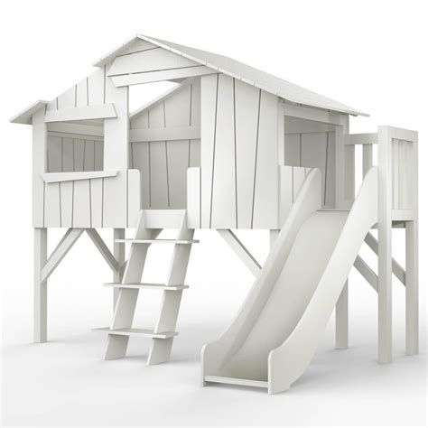 Lit mi hauteur 90x190cm CABANE Mathy by Bols rose poudré Abitare Kids