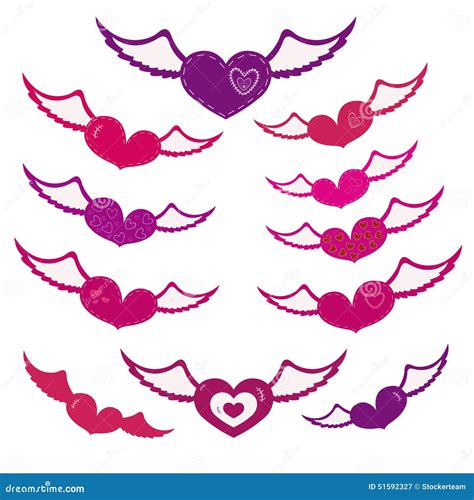 Flying Heart Stock Illustration Illustration Of Heart 51592327