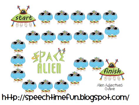 Speech Time Fun Adjective Aliens Sorting Cards Adjective Synonym