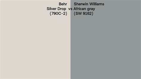 Behr Silver Drop 790C 2 Vs Sherwin Williams African Gray SW 9162