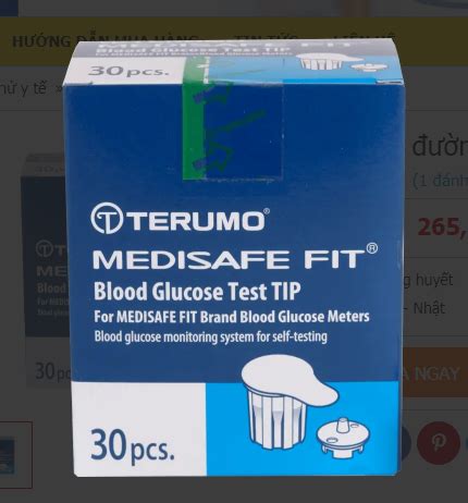 Que thử đường huyết Terumo Medisafe Fit hộp 30 que Thiết Bị Y Tế