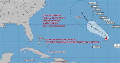 Instituto de Meteorología de Cuba emite aviso de ciclón por depresión