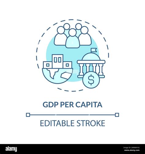 Gdp Per Capita Soft Blue Concept Icon Stock Vector Image And Art Alamy