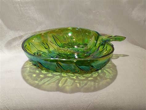 Antique Carnival Glass Fruit Bowl