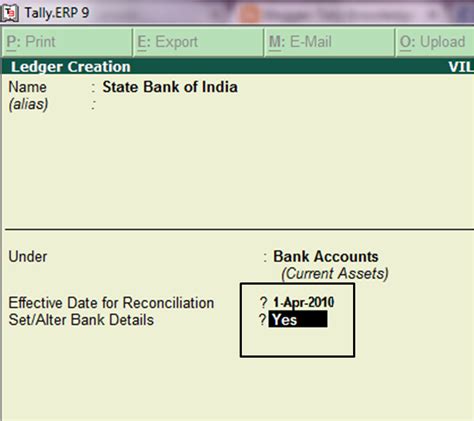 Lesson How To Create Bank Account With Complete Details In Tally