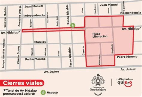 Habrá cierres viales en el centro tapatío por concierto