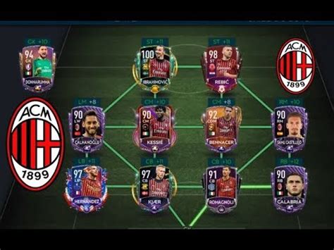 Ac Milan Squad Builder Full Masters Fifa Mobile Youtube