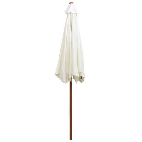 Atyhao Parasol Avec Poteau En Bois X Cm Blanc Cr Me