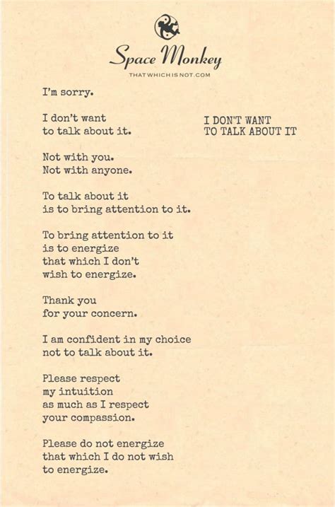 I don’t want to talk about it. :: Cape Odd