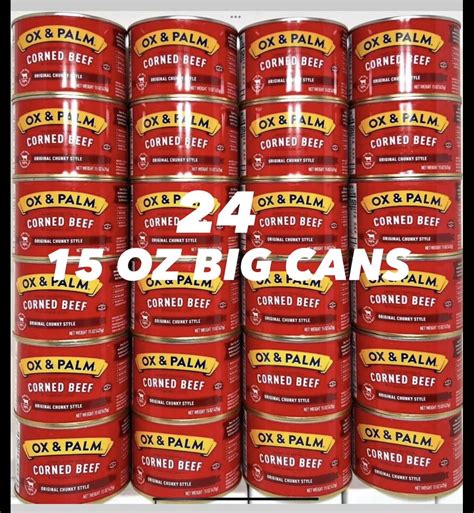 Ox And Palm Corned Beef With Juices Original Chunky Style 15 Oz Pack Of 24 Ebay