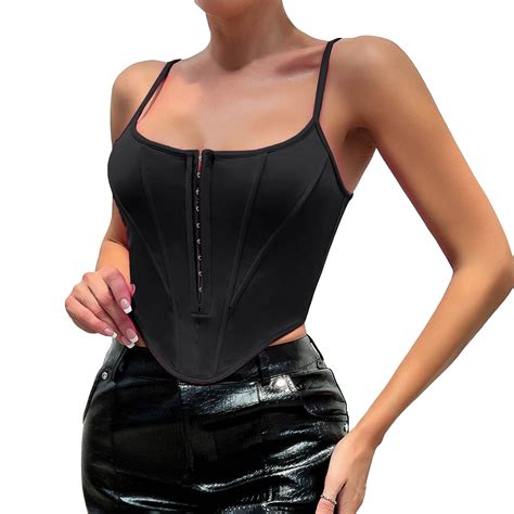 YUHAOTIN Womens Crop Tops Women Backless Sexy Corset Top Night Club