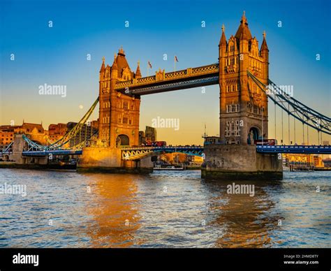 Tower Bridge sunset Stock Photo - Alamy