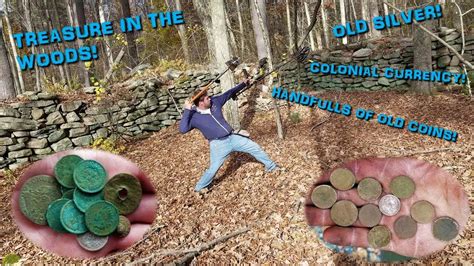 HANDFULLS OF OLD COINS Found Metal Detecting In The Woods Colonial