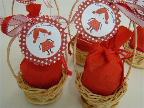 Lembrancinha Cesta/Chapéuzinho Vermelho | Papel de Festa | Elo7