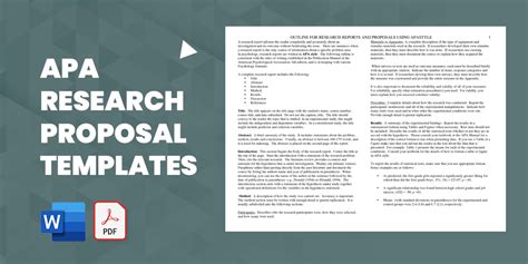 7 Apa Research Proposal Templates Pdf Word