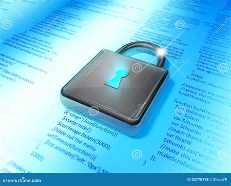 Tech Lock stock illustration. Illustration of lock, metallic - 33770798