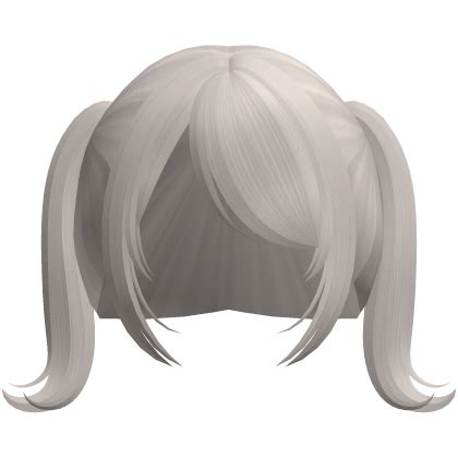 Short Swirl Ash Blonde Twin Tails W Bangs Roblox