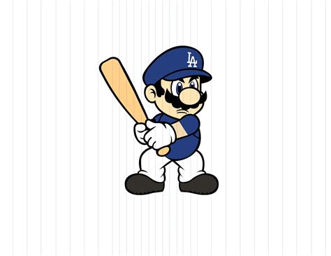 Super Mario Svg Dodgers Svg Los Angeles Svg La Dodgers Svg Etsy New