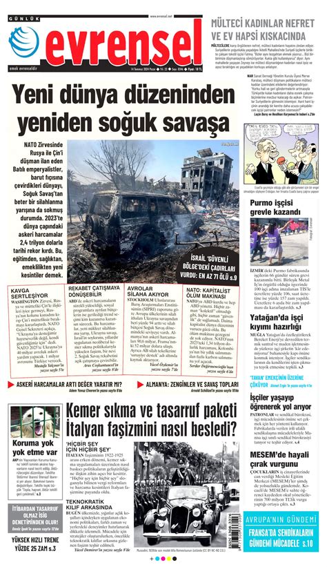 Evrensel Gazetesi Evrensel Man Et Oku Haberler Temmuz