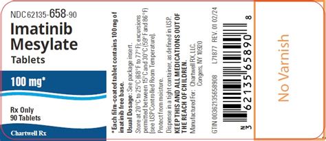 Imatinib Mesylate Chartwell Rx Llc Fda Package Insert