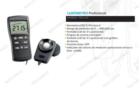 Luxómetro PCE L335 Venta de equipos de medicion y seguridad