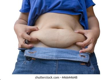 Abdominal Surface Fat Woman On White Stock Photo 446644648 Shutterstock