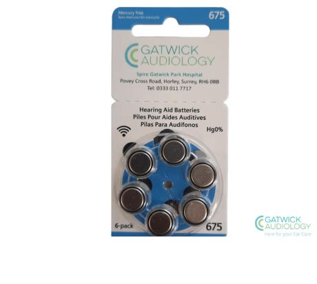 Gatwick Audiology Hearing Aid Batteries Size 675 60 Pack 10 Cards