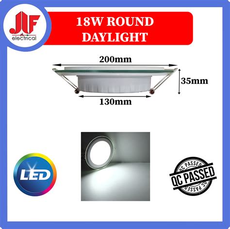 SIRIM LED Glass Downlight 12W 18W Round Square LED Panel Light