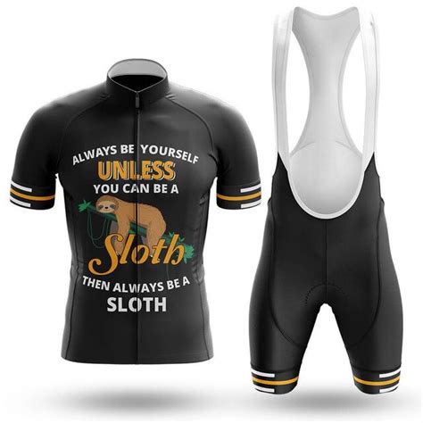 Sloth Cycling Jersey Set Men Cartoons Cycling Clothing Road Race