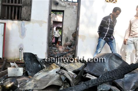 Kasargod Gas Cylinders Explode Fire Guts House