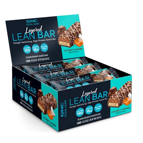 Gnc Total Lean® Layered Lean Bar Coconut Caramel 9 Bars Gnc