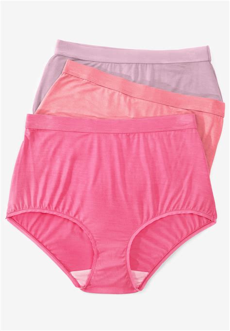 3 Pack Modal Full Cut Brief By Comfort Choice® Plus Size Brief Panties Woman Within